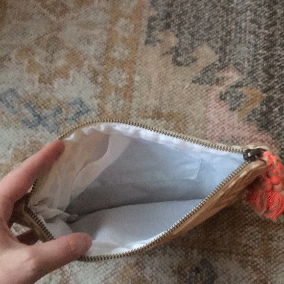 Woven Tassel Zip Top Clutch/Accessory Pouch - Picture 6 of 9